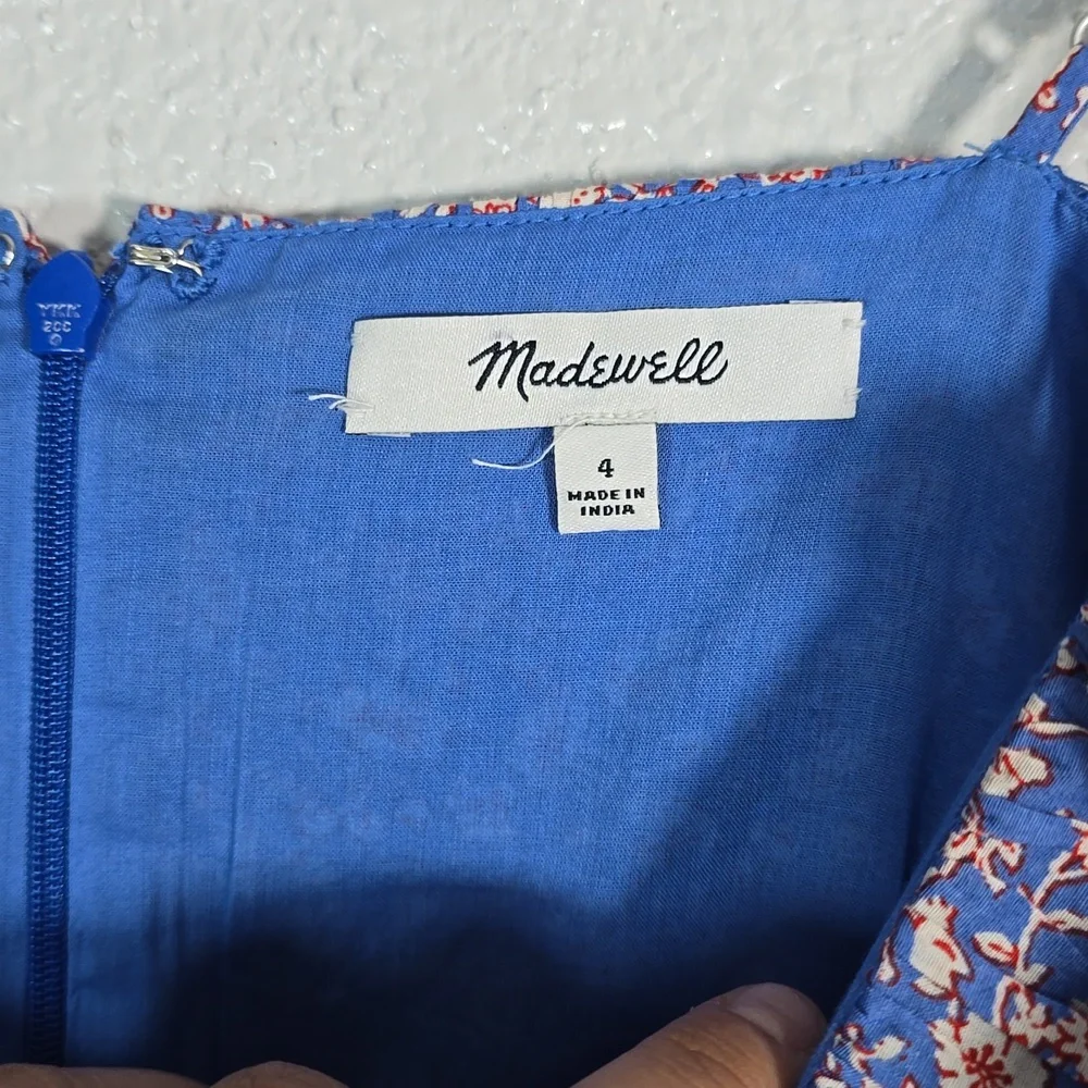 Madewell Cami Ruffle Hem Mini Floral Print Dress - Picture 5 of 12